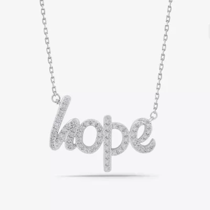 Limited Quantities! Womens 1/5 CT. Natural White Diamond Sterling Silver 18 Inch Pendant Necklace