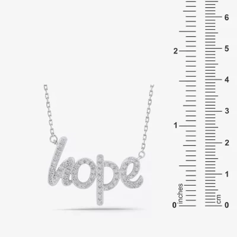 Limited Quantities! Womens 1/5 CT. Natural White Diamond Sterling Silver 18 Inch Pendant Necklace