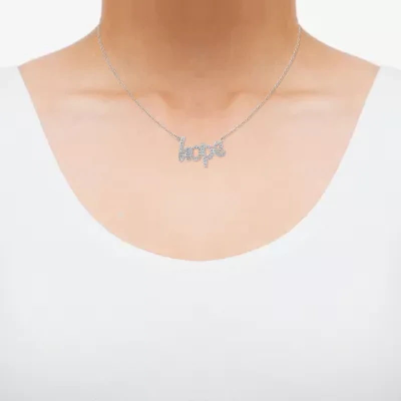 Limited Quantities! Womens 1/5 CT. Natural White Diamond Sterling Silver 18 Inch Pendant Necklace