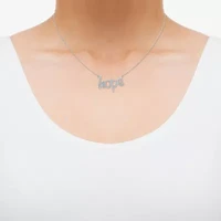 Limited Quantities! Womens 1/5 CT. Natural White Diamond Sterling Silver 18 Inch Pendant Necklace