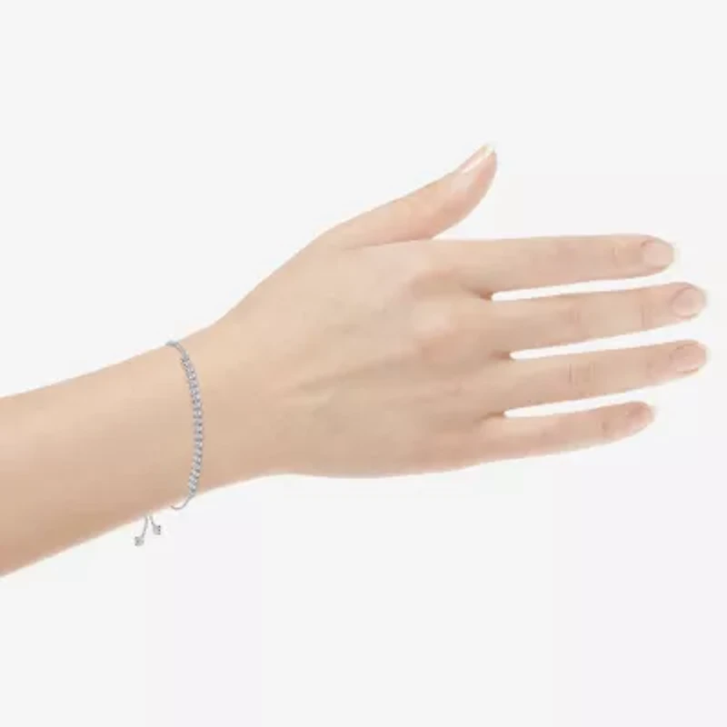 Limited Quantities! Womens 1/2 CT. T.W. Natural White Diamond Sterling Silver Round Bolo Bracelet