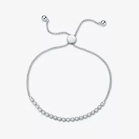 Limited Quantities! Womens 1/2 CT. T.W. Natural White Diamond Sterling Silver Round Bolo Bracelet