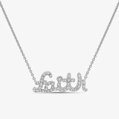 Limited Quantities! Womens 1/8 CT. T.W. Natural White Diamond Sterling Silver 18 Inch Pendant Necklace