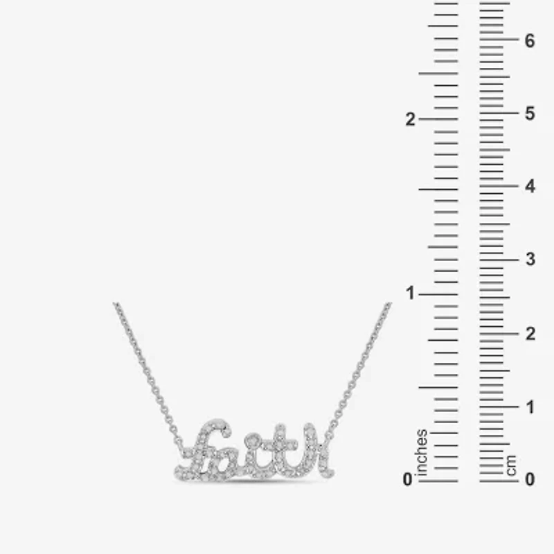 Limited Quantities! Womens 1/8 CT. T.W. Natural White Diamond Sterling Silver 18 Inch Pendant Necklace