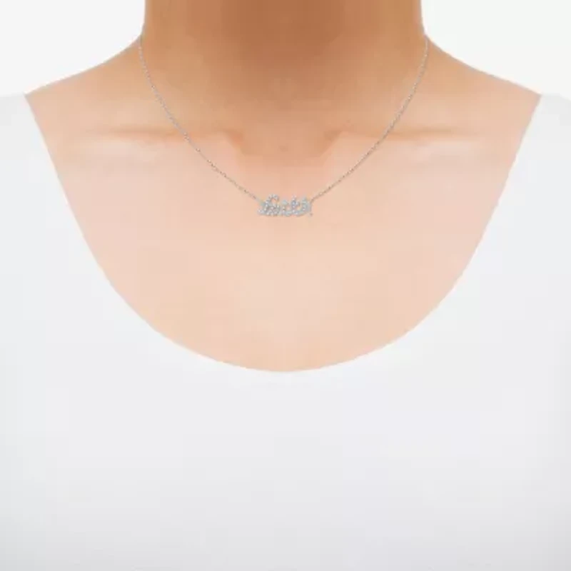 Limited Quantities! Womens 1/8 CT. T.W. Natural White Diamond Sterling Silver 18 Inch Pendant Necklace