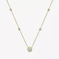 Limited Quantities! Womens 5/8 CT. T.W. Lab Grown White Diamond 14K Gold Over Silver 18 Inch Pendant Necklace