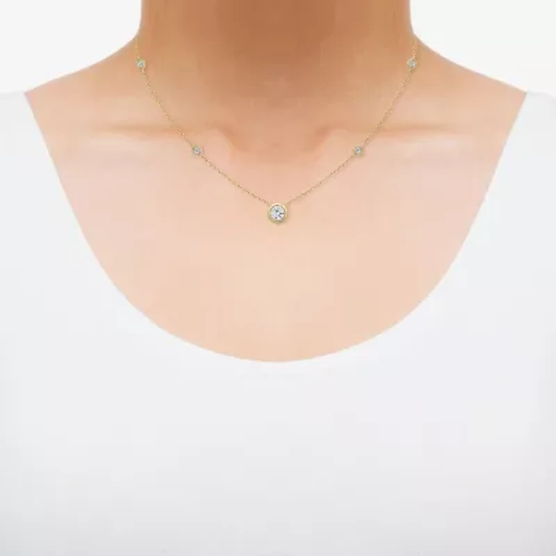 Limited Quantities! Womens 5/8 CT. T.W. Lab Grown White Diamond 14K Gold Over Silver 18 Inch Pendant Necklace