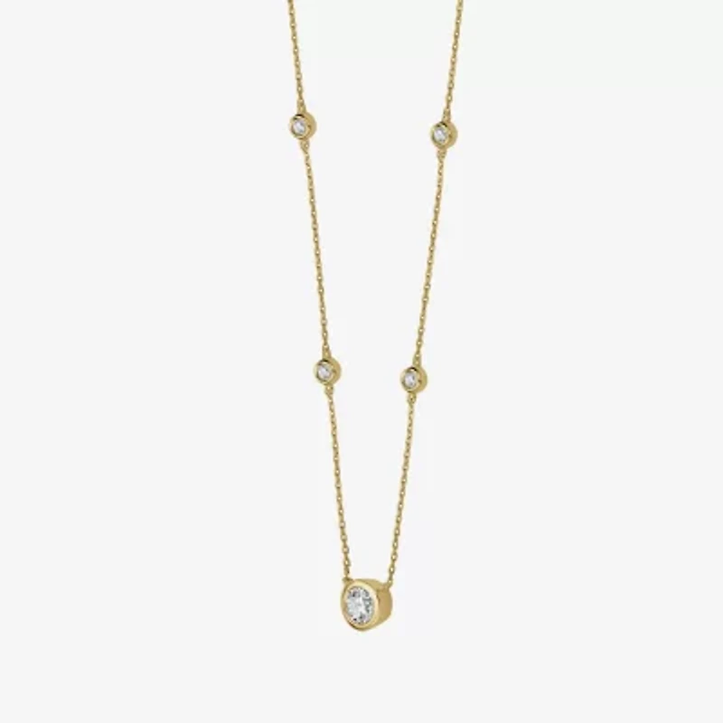 Limited Quantities! Womens 5/8 CT. T.W. Lab Grown White Diamond 14K Gold Over Silver 18 Inch Pendant Necklace