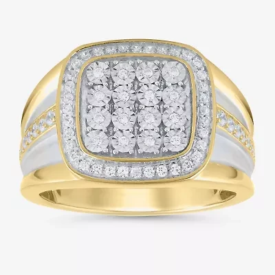 Limited Quantities! Mens 1/2 CT. T.W. Natural White Diamond Round Fashion Ring