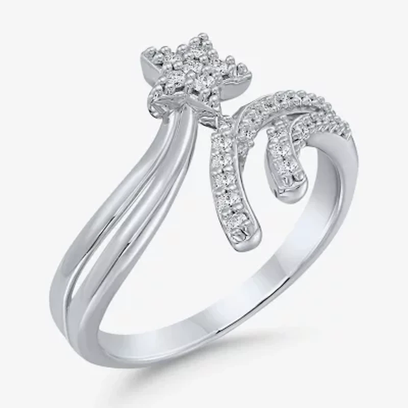 Limited Quantities! Womens 14MM 1/5 CT. Natural White Diamond Sterling Silver Round Band