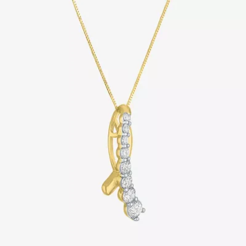 G-H / Si2-I1) Womens /3 CT. T.W. Lab Grown White Diamond 10K Gold 18 Inch Pendant Necklace