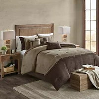 Madison Park Westbrook 7-Pc. Faux Suede Comforter Set