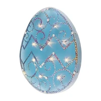 Northlight 12" Blue Lighted Egg Window Easter Window Decor