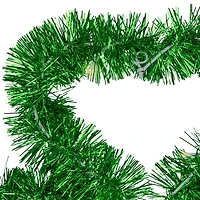 Northlight 25" Led Lighted Tinsel Shamrock Window Battery Operated St. Patricks Day Indoor Garland