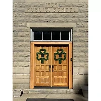 Northlight 25" Led Lighted Tinsel Shamrock Window Battery Operated St. Patricks Day Indoor Garland