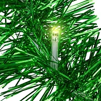 Northlight 25" Led Lighted Tinsel Shamrock Window Battery Operated St. Patricks Day Indoor Garland