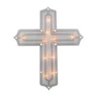 Northlight 14" Lighted Cross Window Easter Window Decor