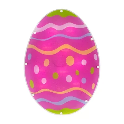 Northlight 14" Battery Operated Led Lighted Egg Window Easter Window Decor