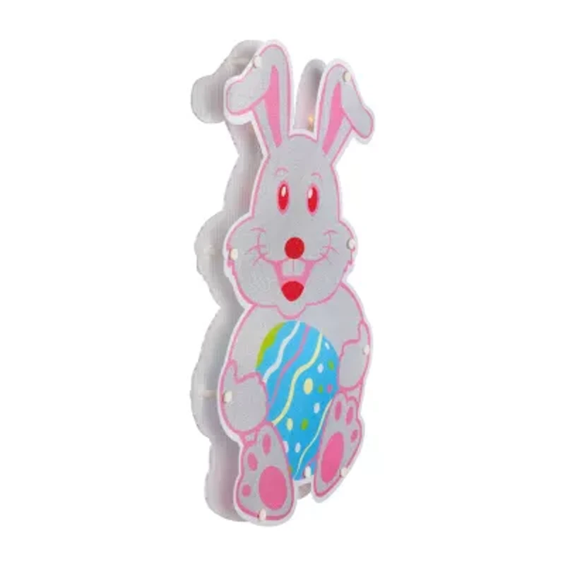 Northlight 14" Battery Operated Led Lighted Bunny Window Easter Window Decor