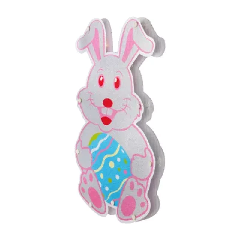 Northlight 14" Battery Operated Led Lighted Bunny Window Easter Window Decor
