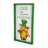 Northlight 18" Luck Love Laughter Framed Wall Sign