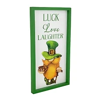 Northlight 18" Luck Love Laughter Framed Wall Sign