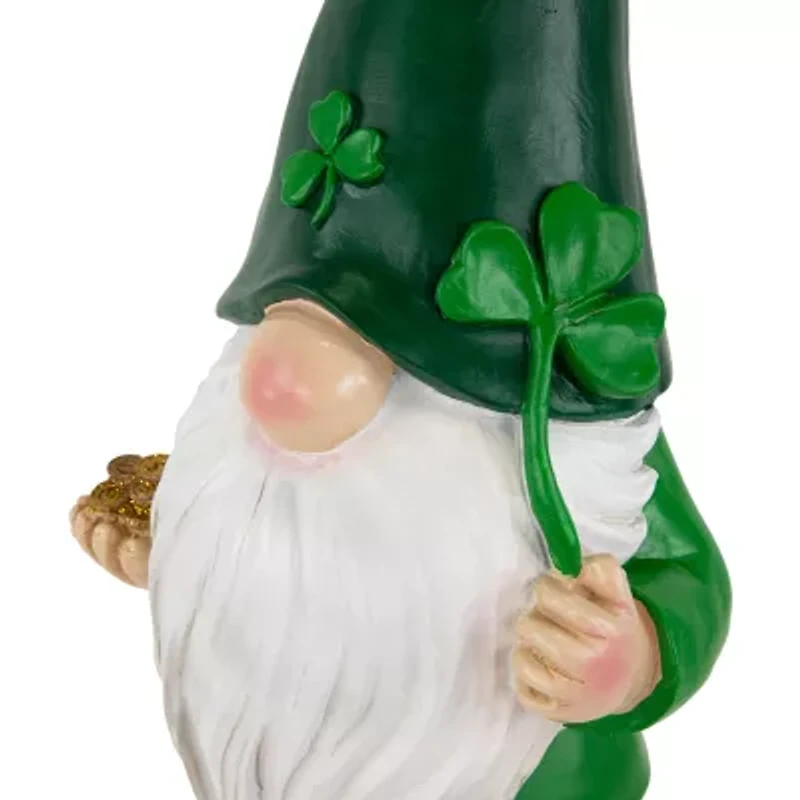 Northlight 16" Shamrock Gnome Outdoor Garden St. Patricks Day Yard Art