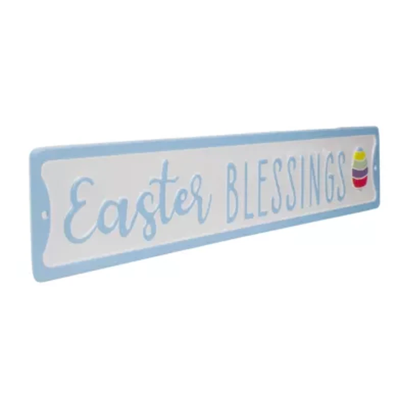Northlight 20" Metal Blessings Wall Sign