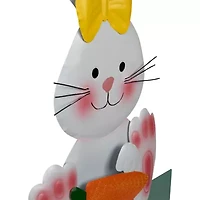 Northlight 19" Bunny With Carrot Happy Outdoor Easter Yard Art