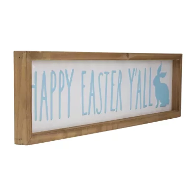 Northlight 26" Wooden Framed Happy Eastery'All Wall Sign