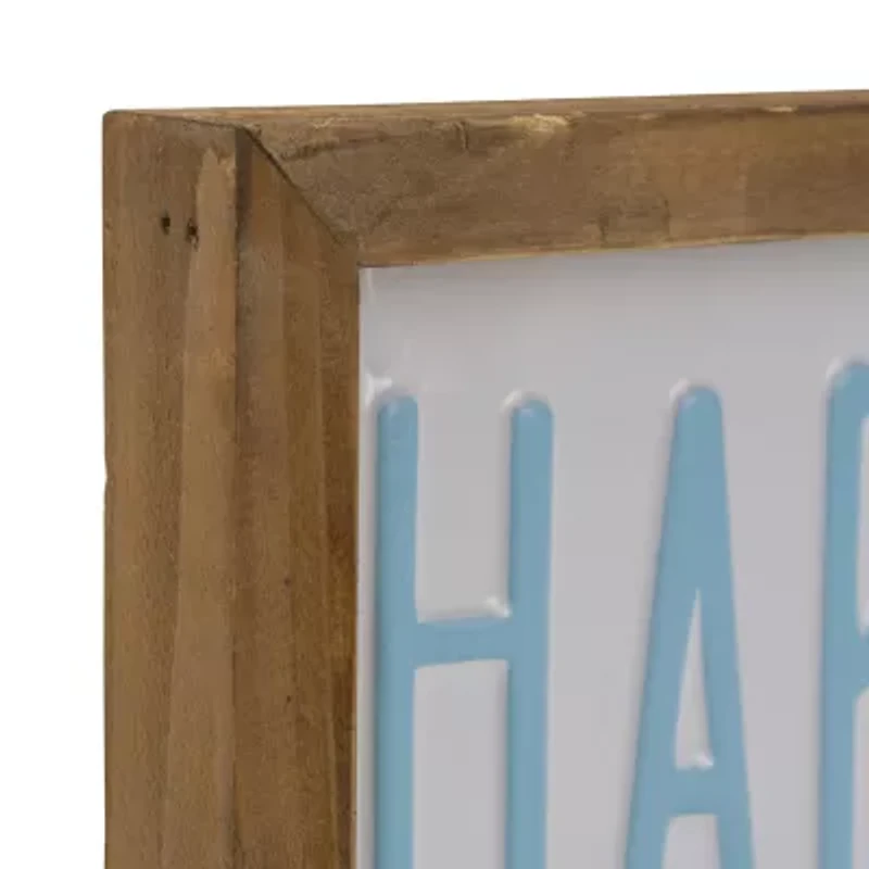 Northlight 26" Wooden Framed Happy Eastery'All Wall Sign