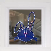Northlight 17" Blue Lighted Bunny Head Window Easter Window Decor