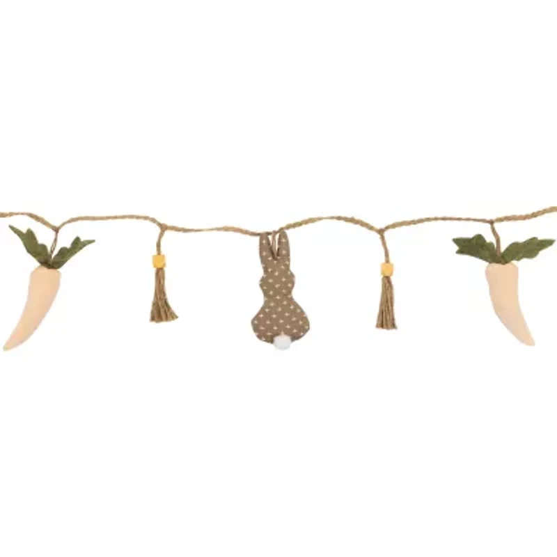 Northlight 4ft Carrots And Bunnies Plush Easter Indoor Outdoor Garland