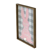 Northlight 16" Framed Follow The Bunny He'S Got Candy Wall Sign