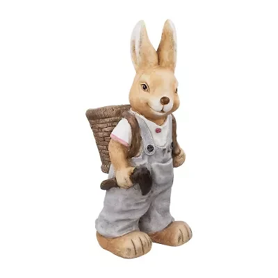 Northlight 19" Boy Rabbit Outdoor Ceramic Outdoor Planters