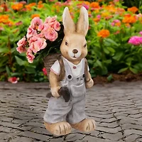 Northlight 19" Boy Rabbit Outdoor Ceramic Outdoor Planters