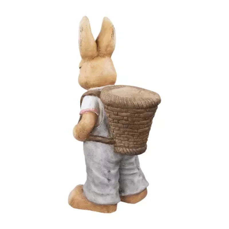 Northlight 19" Boy Rabbit Outdoor Ceramic Outdoor Planters