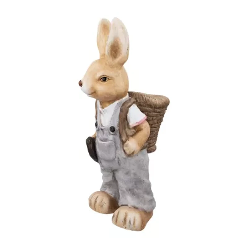 Northlight 19" Boy Rabbit Outdoor Ceramic Outdoor Planters