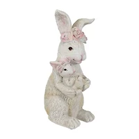 Northlight 9" Mother And Baby Bunny Outdoor Garden Easter Yard Art
