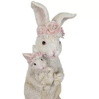 Northlight 9" Mother And Baby Bunny Outdoor Garden Easter Yard Art