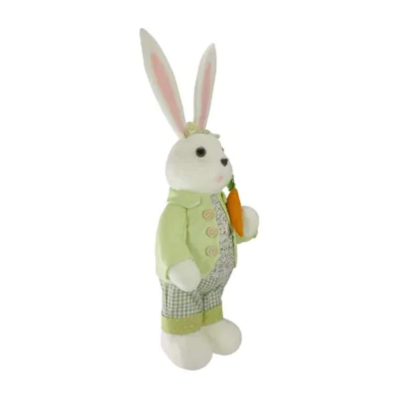 Northlight 20" White And Green Standing Rabbit Easter Figurine