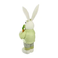 Northlight 20" White And Green Standing Rabbit Easter Figurine