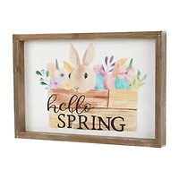 Northlight 12" Hello Spring Bunny Wall Sign