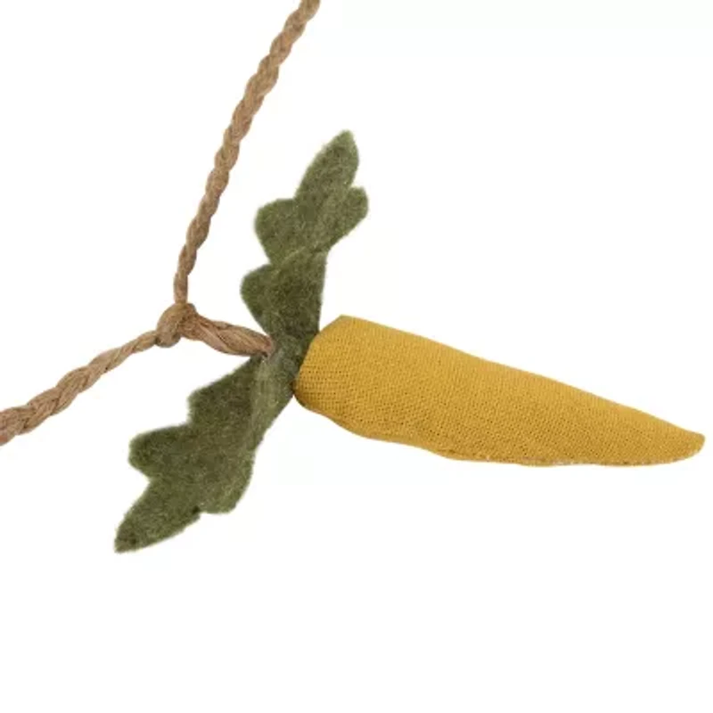 Northlight 4ft Fabric Rabbits And Carrots Easter Indoor Garland