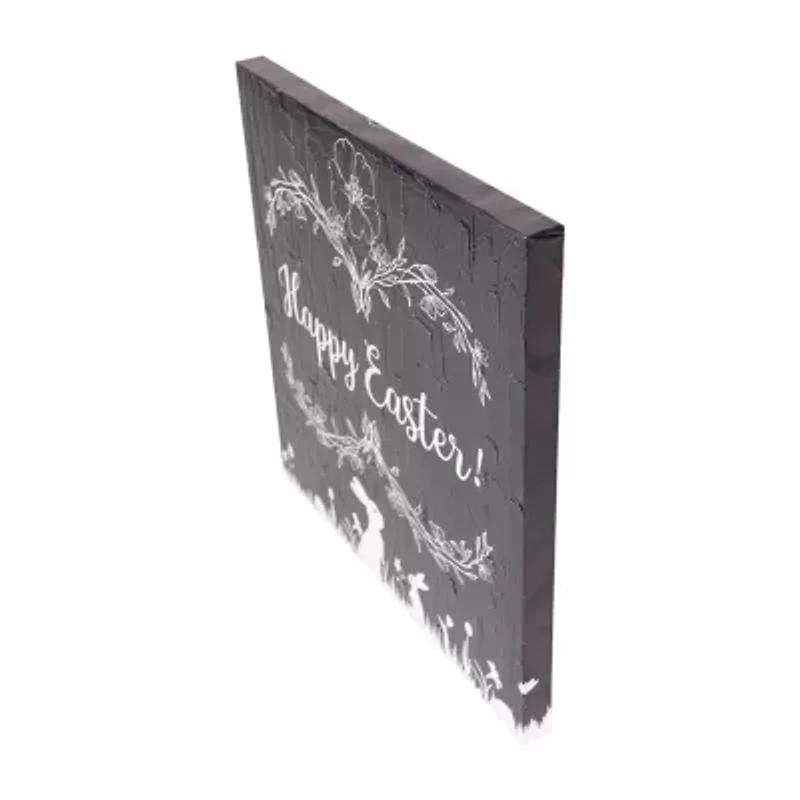 Northlight 18" Black And White Happy Bunnies Canvas Art