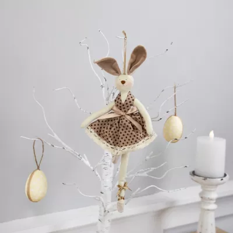Northlight 13" Plush Ballerina Bunny Hanging Hanging Decor