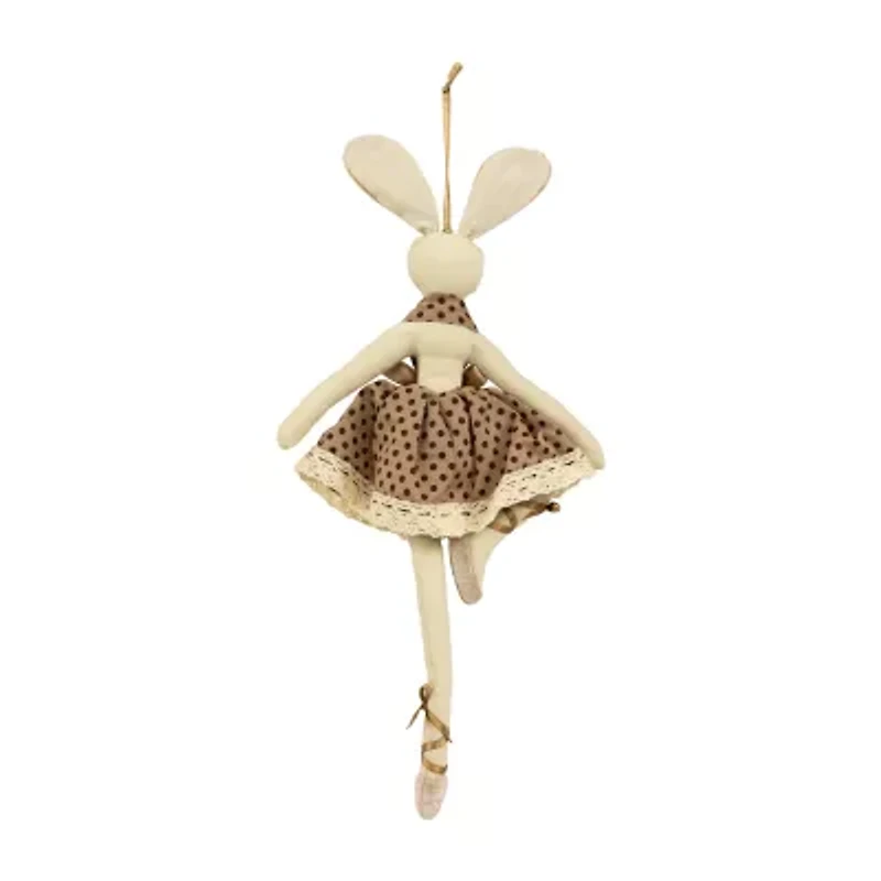 Northlight 13" Plush Ballerina Bunny Hanging Hanging Decor