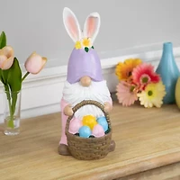 Northlight 12" Bunny Gnome With Egg Basket Easter Gnome