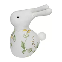 Northlight 14" Plush Soft Floral Rabbit Spring Easter Figurine