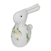 Northlight 14" Plush Soft Floral Rabbit Spring Easter Figurine